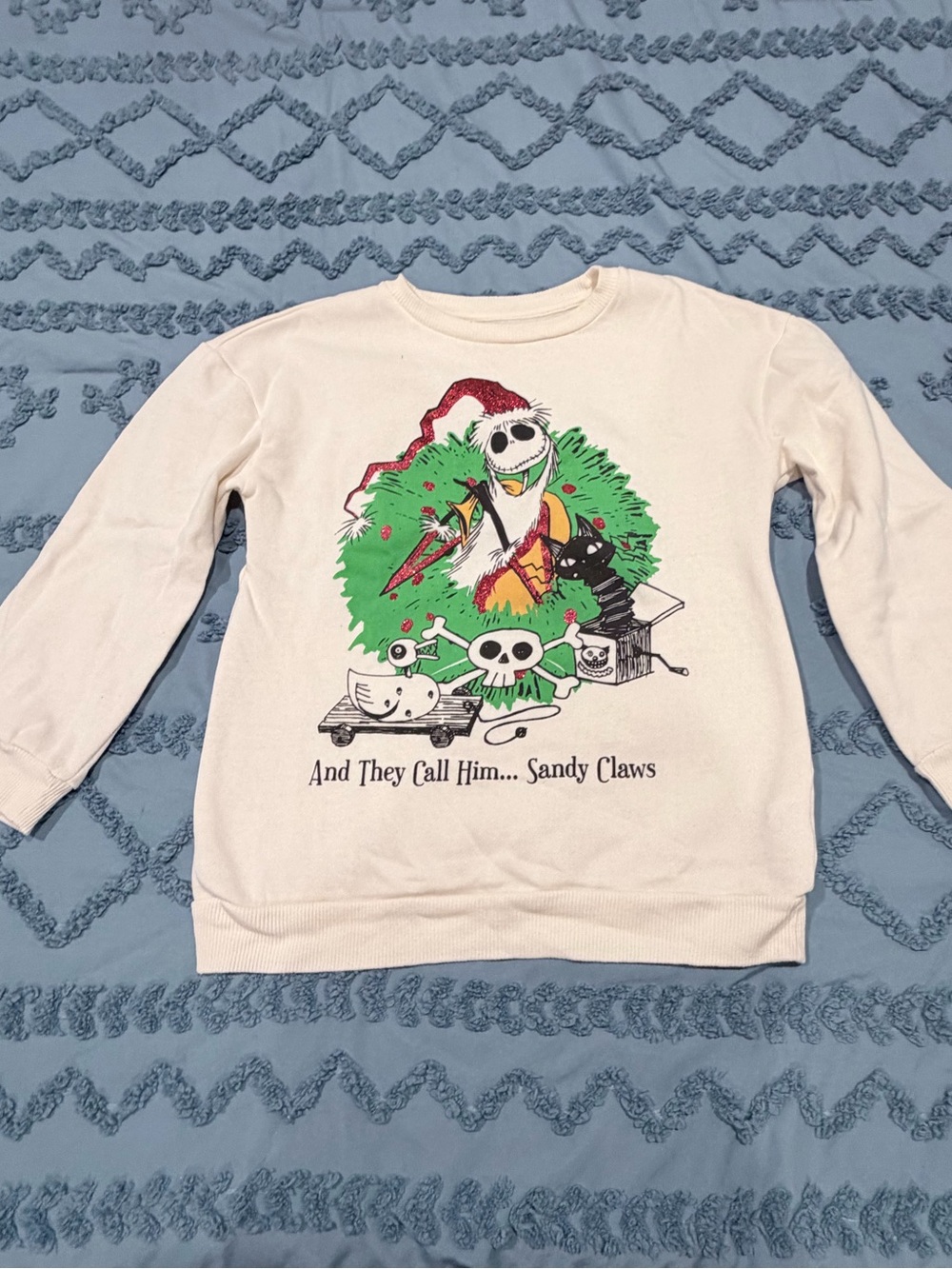 Disney Nightmare Before Christmas Sandy Claws Sweatshirt Kids M